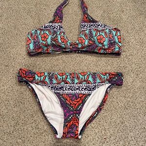 Trina Turk bikini teal floral 12 L